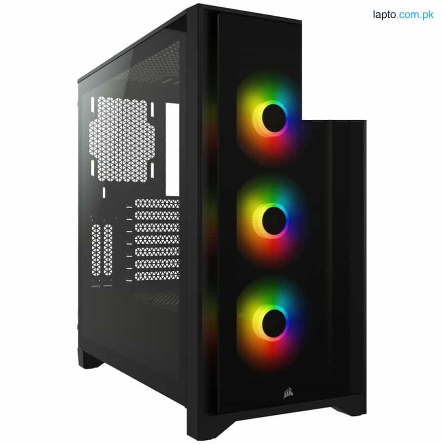 Corsair iCUE 4000X RGB Tempered Glass Mid-Tower ATX Case — Black 1