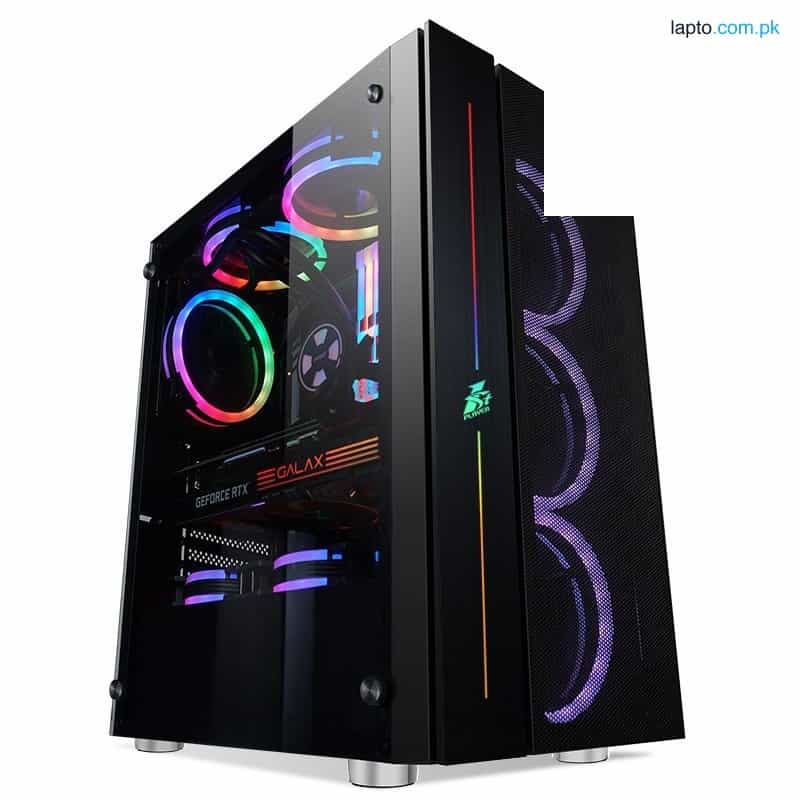 1stPlayer B7 (Black) BLACK.SIR Series With 4 Fans ATX Gaming Case 1