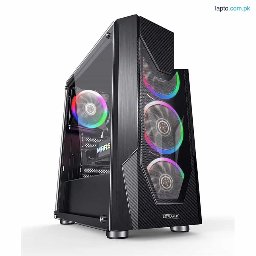 1stPlayer DK-D5 (Black) Tempered Glass With 4 Fans ATX Gaming Case 1