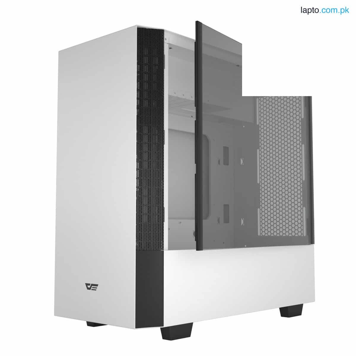 darkFlash V22 White Mid Tower ATX Case Open Door Tempered Glass Panel Casing 1