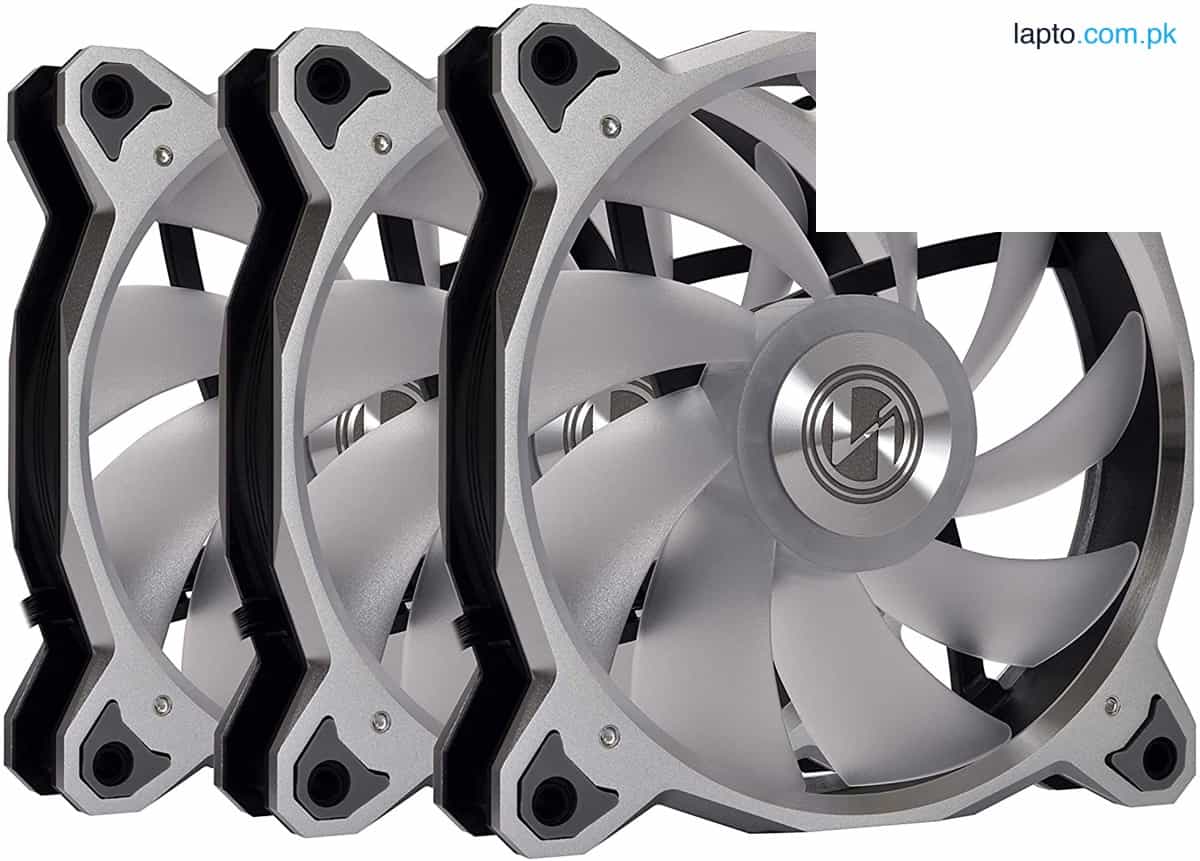 LIAN LI Bora Digital Series RGB BR DIGITAL-3R S,120mm Addressable RGB Fan, 3 Fans Pack Silver Frame 1