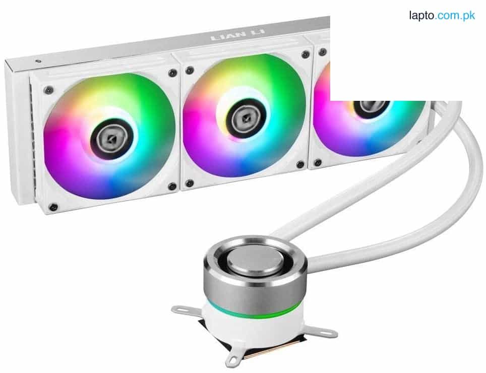 Lian Li Galahad 360 ARGB AIO Liquid CPU Cooler – White - Black 1