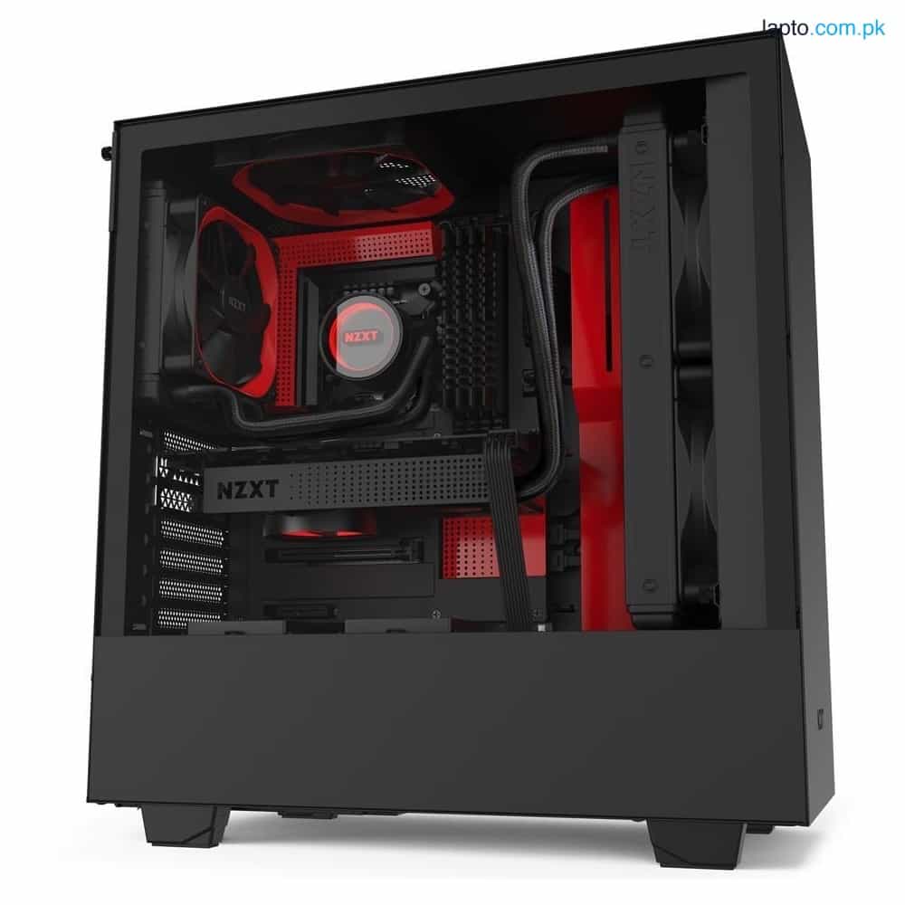 NZXT H510 Mid-Tower PC Gaming Case – Matte Black/Red 1