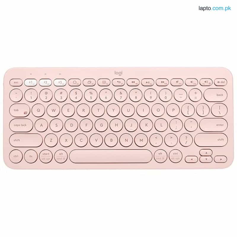 Logitech K380 Multi-Device Bluetooth Keyboard Pink - Grey - White 1