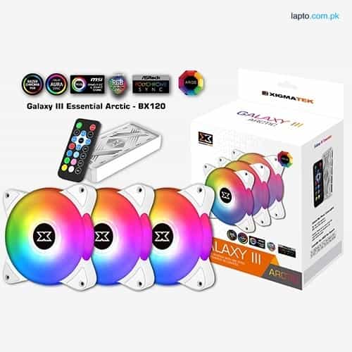 Xigmatek Galaxy Essential III Arctic 3 Fan Pack RGB Casing Fan 1