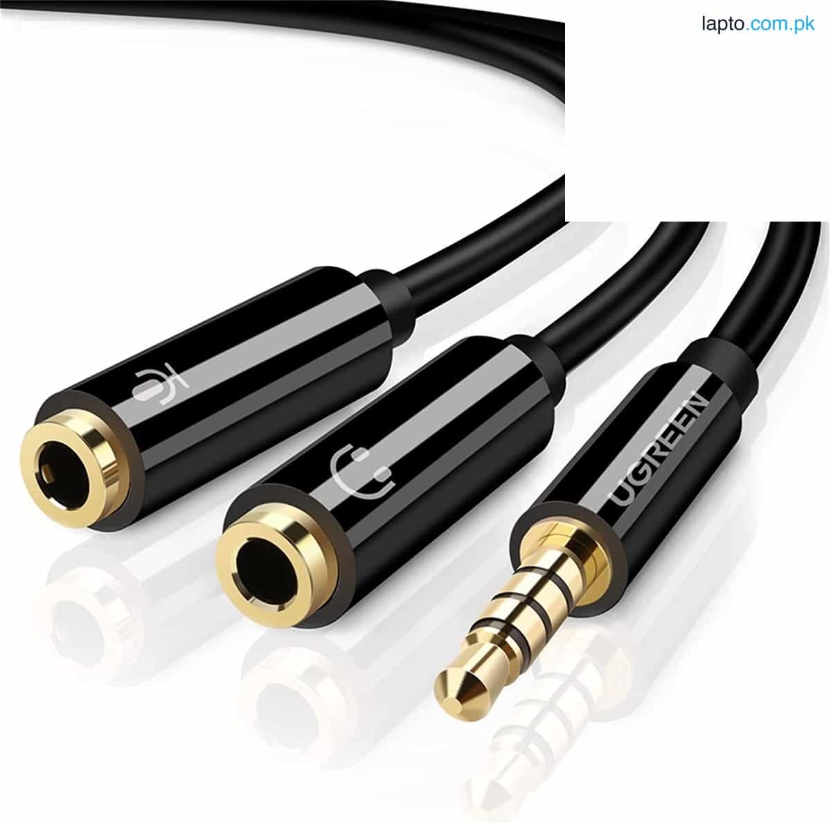UGreen Headset Splitter Headphone Mic Y Adapter 3.5mm Audio Male To 2 Dual Female Headset/Mic 1