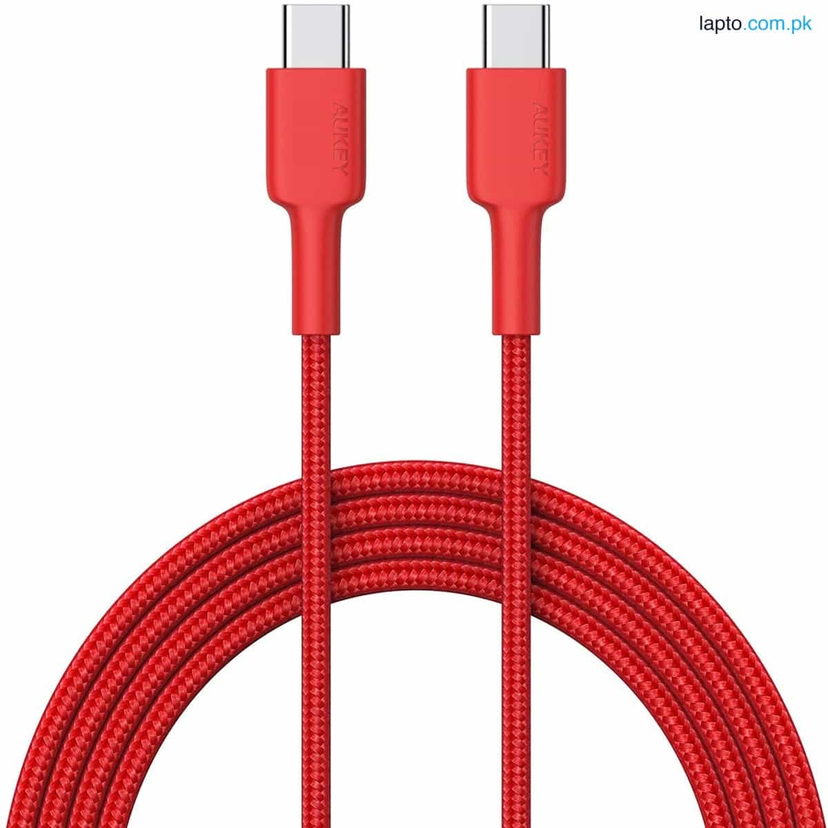 Aukey Impulse Braided Cable C to C Cable (4ft) Red 1