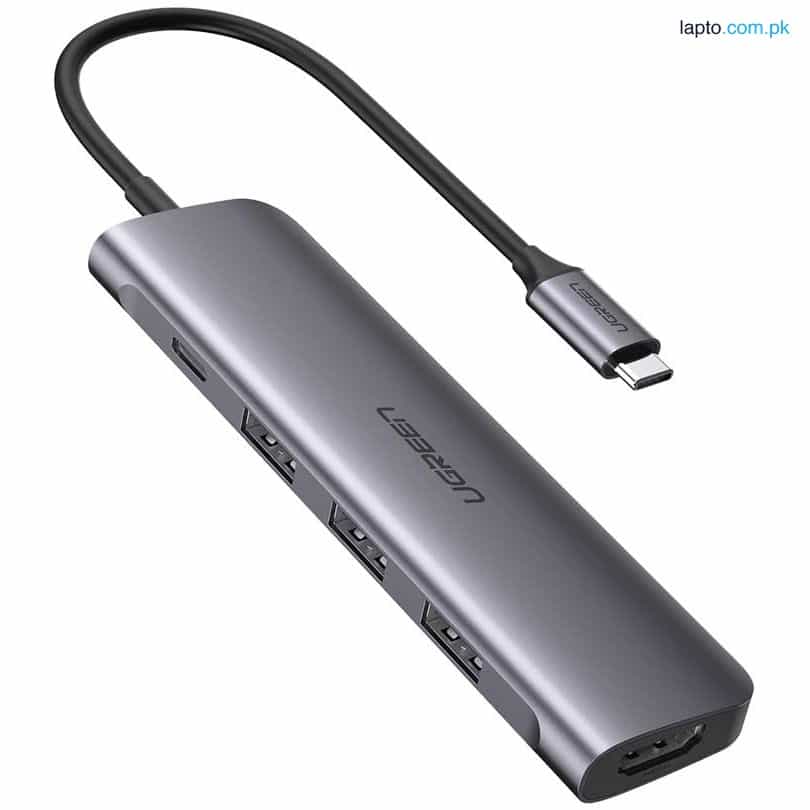 7 in 1 USB C Hub For MacBook Pro with 4K HDMI, Thunderbolt 3, 2 USB 3.0, USB-C Data Port etc 3