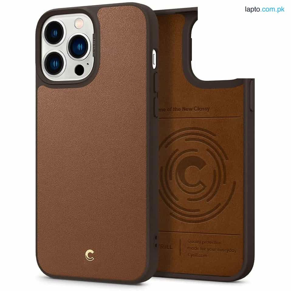 Spigen iPhone 13 Pro Max Cyrill Leather - Brown 1