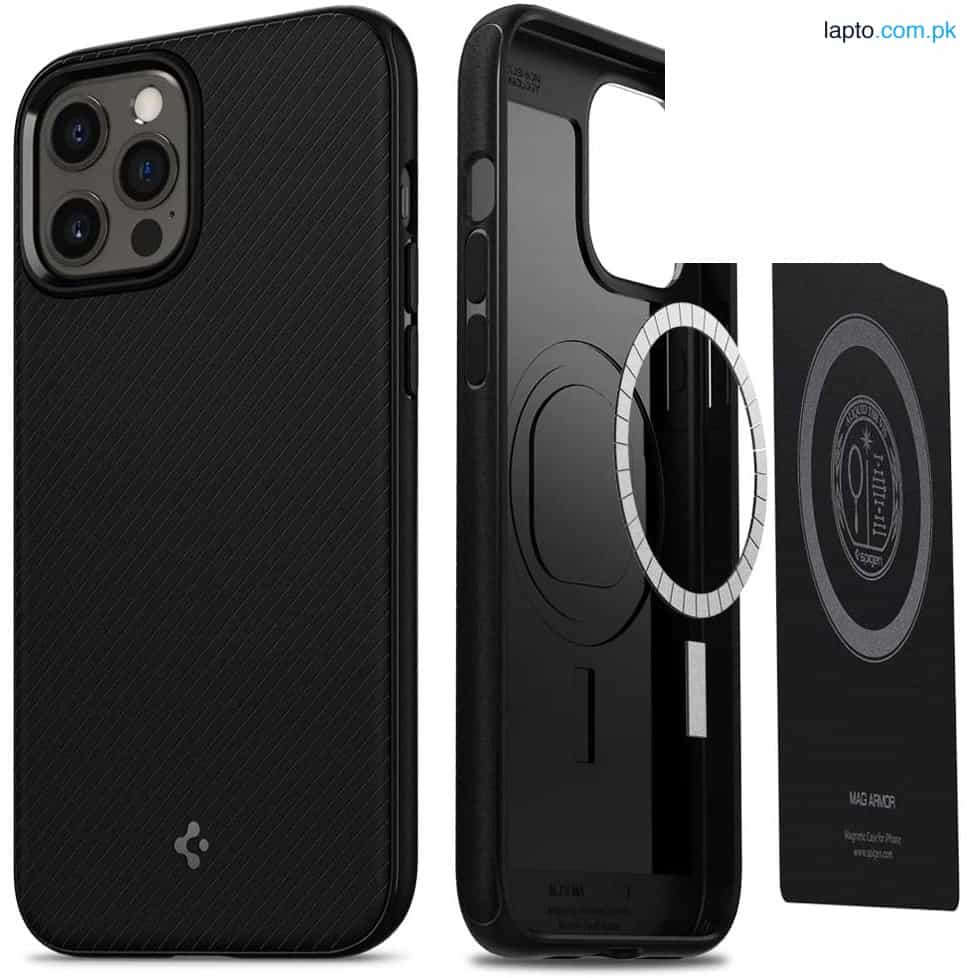 Spigen iphone 13 Pro Max Mag Armor Magsafe Case– Matte Black 1