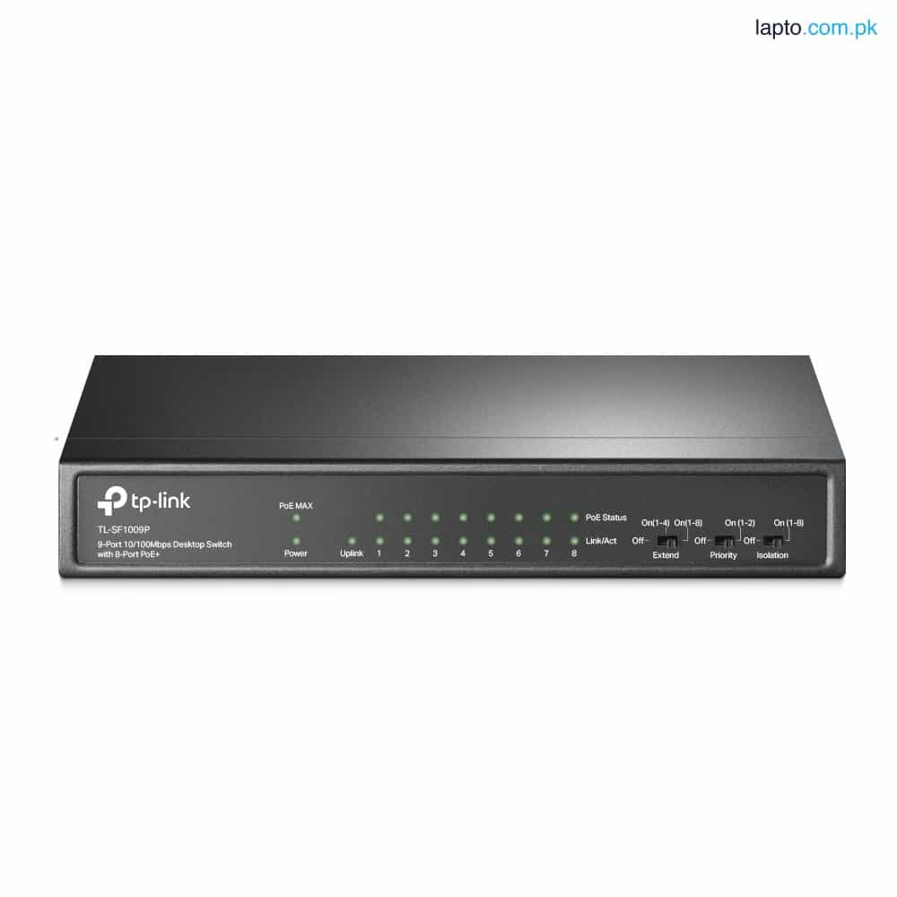TP-LINK TL-SF1009P 9-Port 10/100Mbps Desktop Switch with 8-Port PoE+ 1