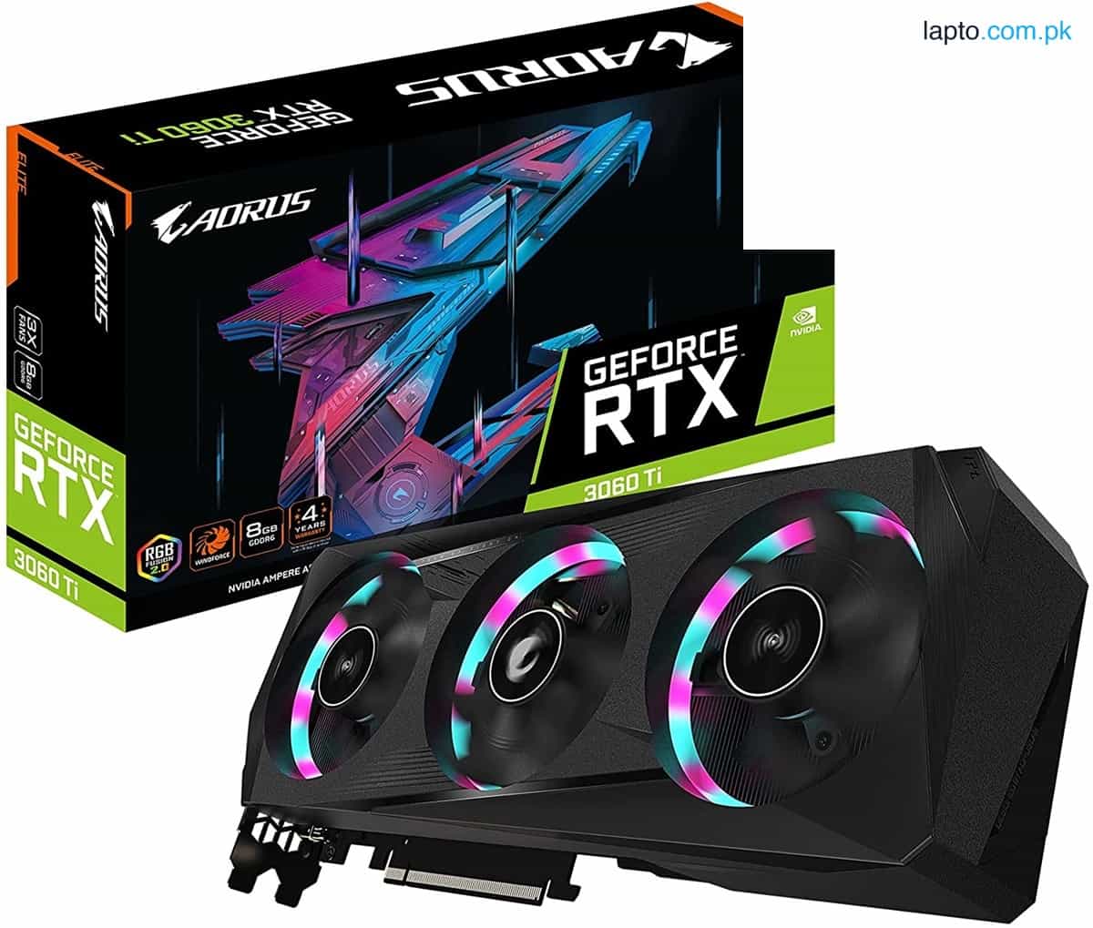 GIGABYTE AORUS GeForce RTX 3060 Ti Elite 8G (REV2.0) Graphics Card 1