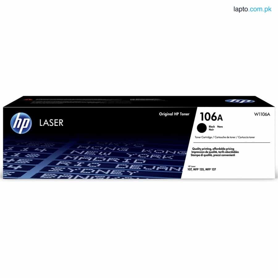 HP 106A Black Original Laser Toner Cartridge (W1106A) 1