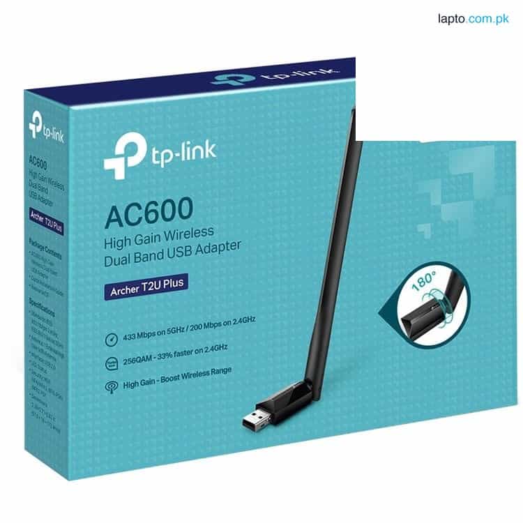TP-Link Archer T2U Plus AC600 High Gain Wireless Dual Band USB Adapter 1