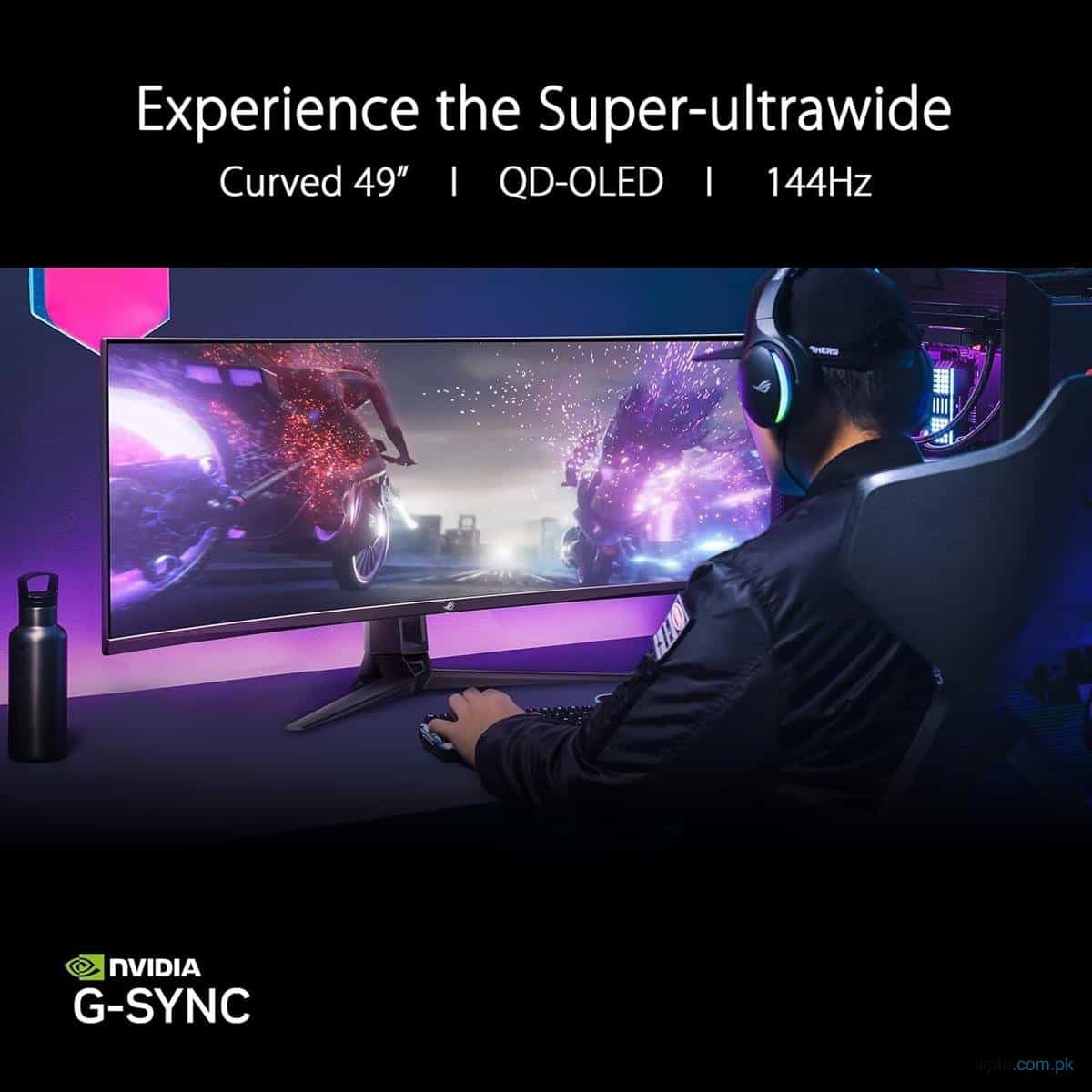 Asus Rog Swift OLED PG49WCD – 144Hz 1440p DQHD VA 49″ Curved Gaming Monitor 4