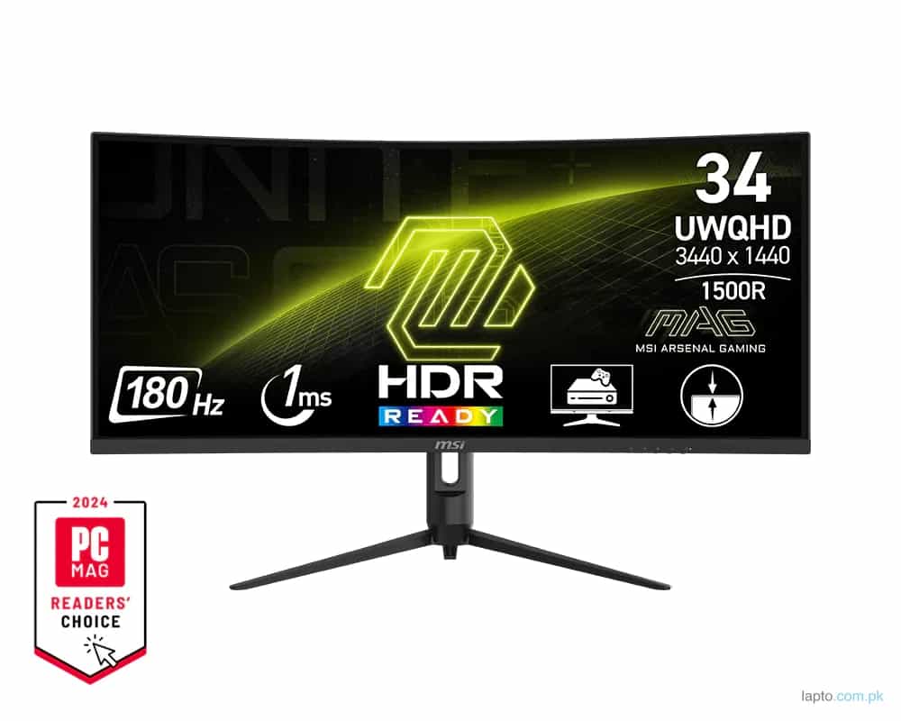 MSI MAG 342CQR E2 – 180Hz 1440p UWQHD VA 34″ Curved Gaming Monitor 1