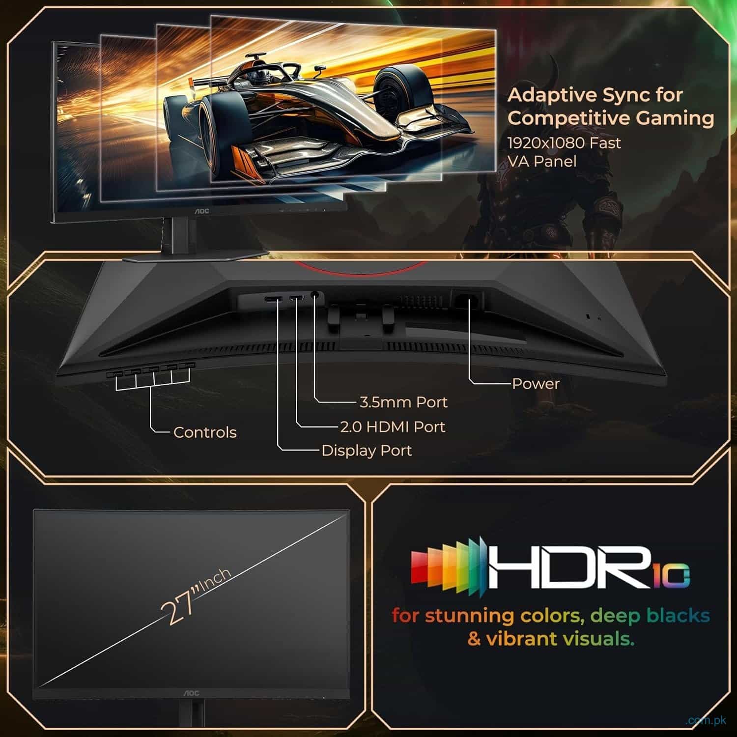 AOC Gaming C27G4ZE – 280Hz FHD Curved VA 27″ Gaming Monitor 5