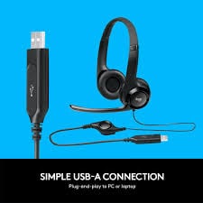 Logitech H390 USB Headset | Noise-Cancelling Mic | Digital Stereo Sound | Plug & Play