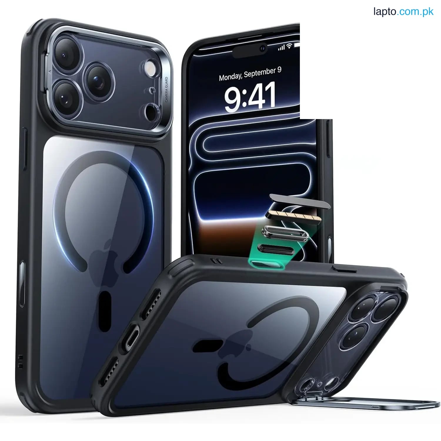 iPhone 17 Pro Max ESR Classic Hybrid With Stand Case – Clear Black