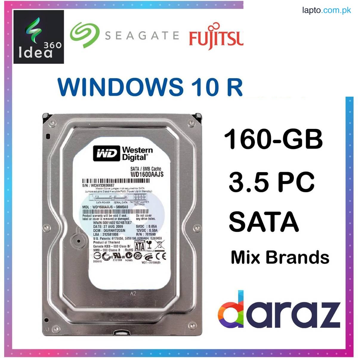 160 GB Hard Disk WINDOWS 10 READY Genuine for Computer Machine Pulled out from Branded Desktop Hard Drives Original