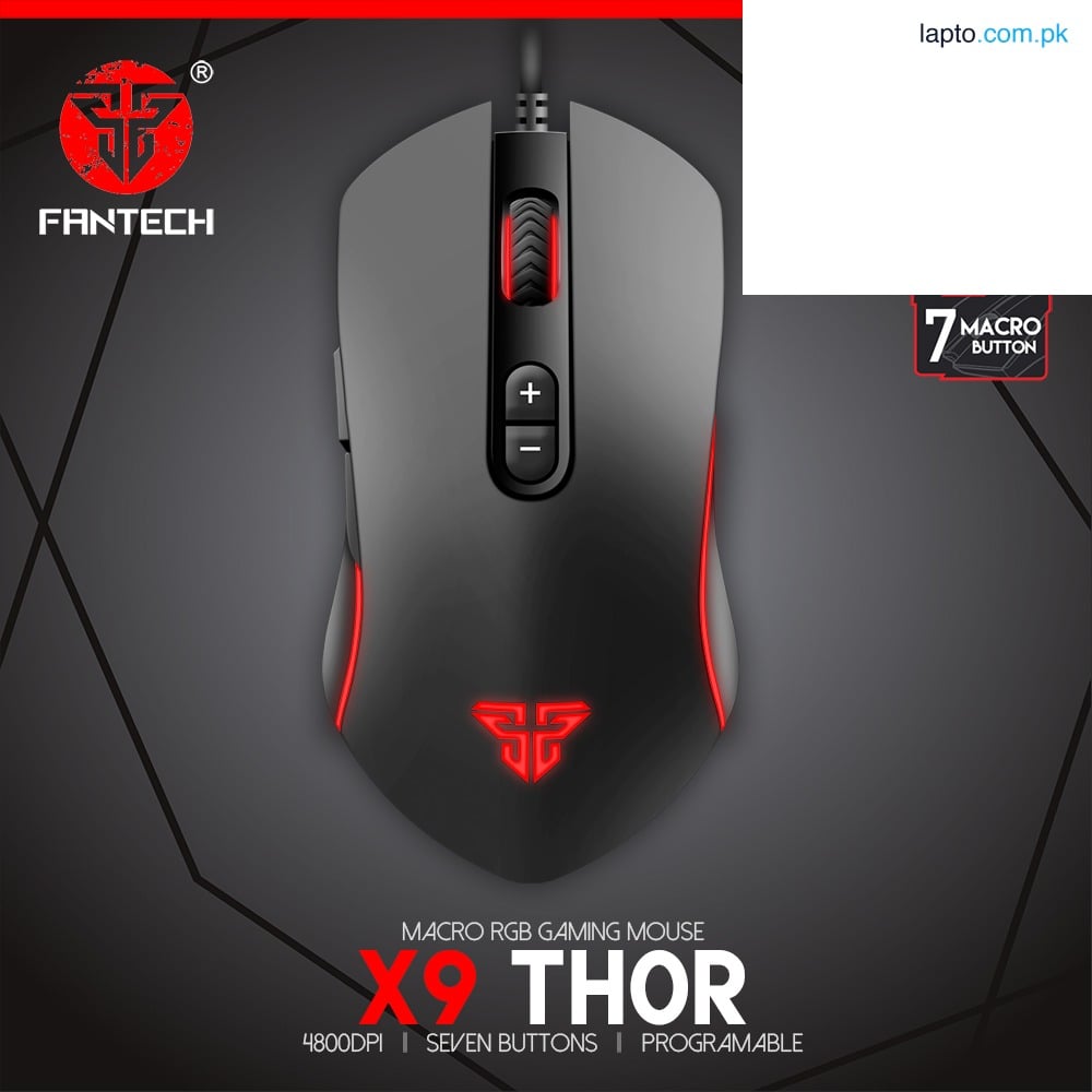 FANTECH X9 Thor Macro RGB Gaming Mouse With Adjustable 4800 DPI And 7 Buttons