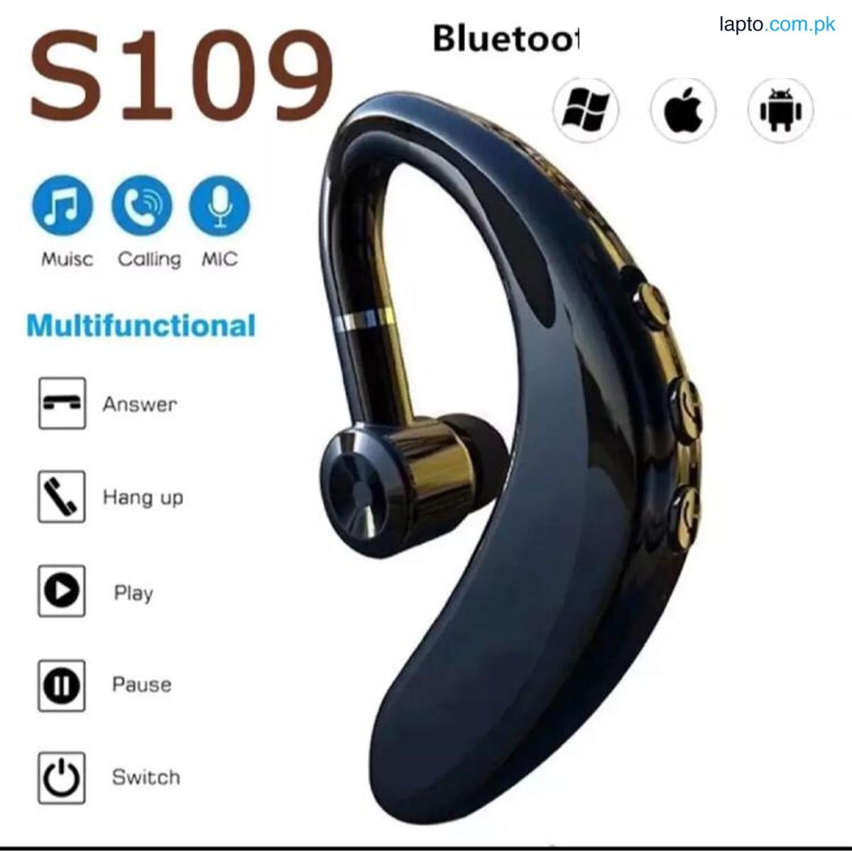New S109 Wireless Bluetooth Headset Hanging Ear Unisex Driving Can Answer The Phone Long Standby 1 Minute Fast Charge Single Headset