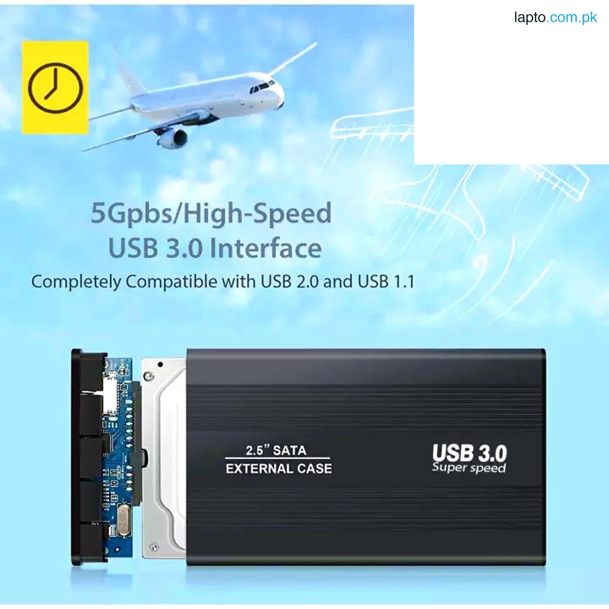 USB 3.0 External HDD + SSD Case, SATA III 6Gbps Hard drive Case - HDD SSD 2.5 inch USB 3.0 Laptop Hard Drive Disk Drive Enclosure Case Caddy SATA External HDD + SSD Case Compatible with WD, Seagate, Toshiba, Samsung, Hitachi, PS4, Xbox, Router