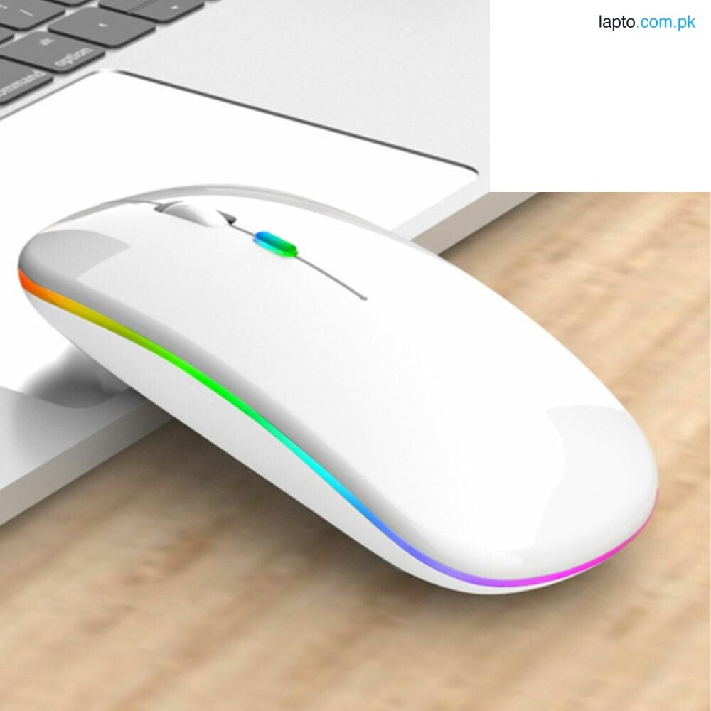 Wireless Mouse, Rechargeable Slim Silent Mouse 2.4G Portable Mobile Optical Office Mouse with USB Receiver
