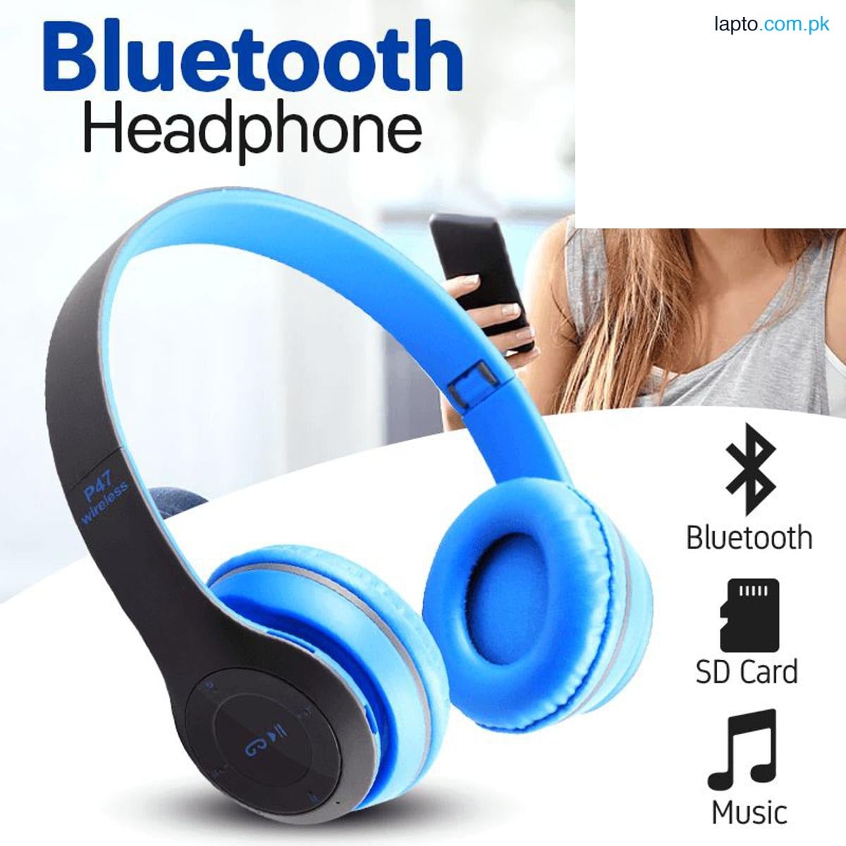 baekhyunee04 Over Ear P47 WIFI Wireless Bluetooth4.1 Headphones Mic Folding Stereo FM Headset