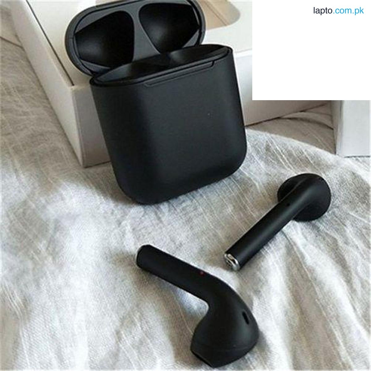 i12 Double Wireless Bluetooth Hand Free with Power Bank AirPod Stereo Earphones White bluetooth ear phone for all cell phones use-Color Family:Black