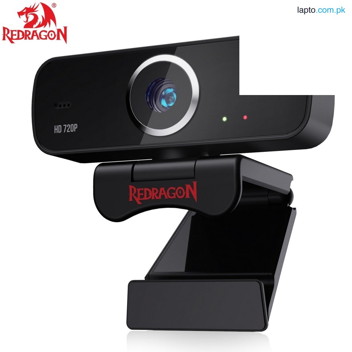 Redragon FOBOS 720P Streaming and Video Calling Webcam with Built-in Dual Microphone 360-Degree Rotation (GW600)