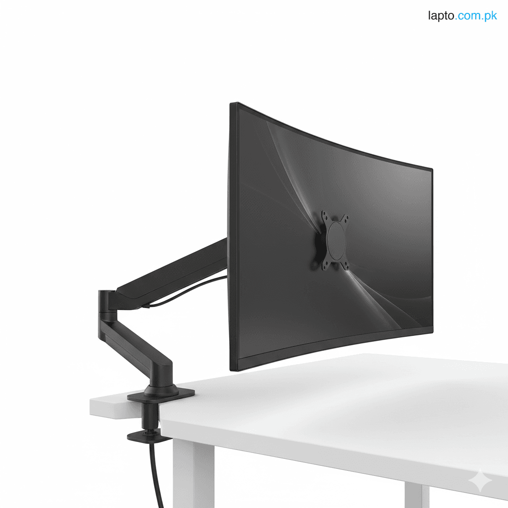 F80 Adjustable Gas Spring Monitor Desk Arm - 17''-32'' Monitor Mount, Supports up to 10kg