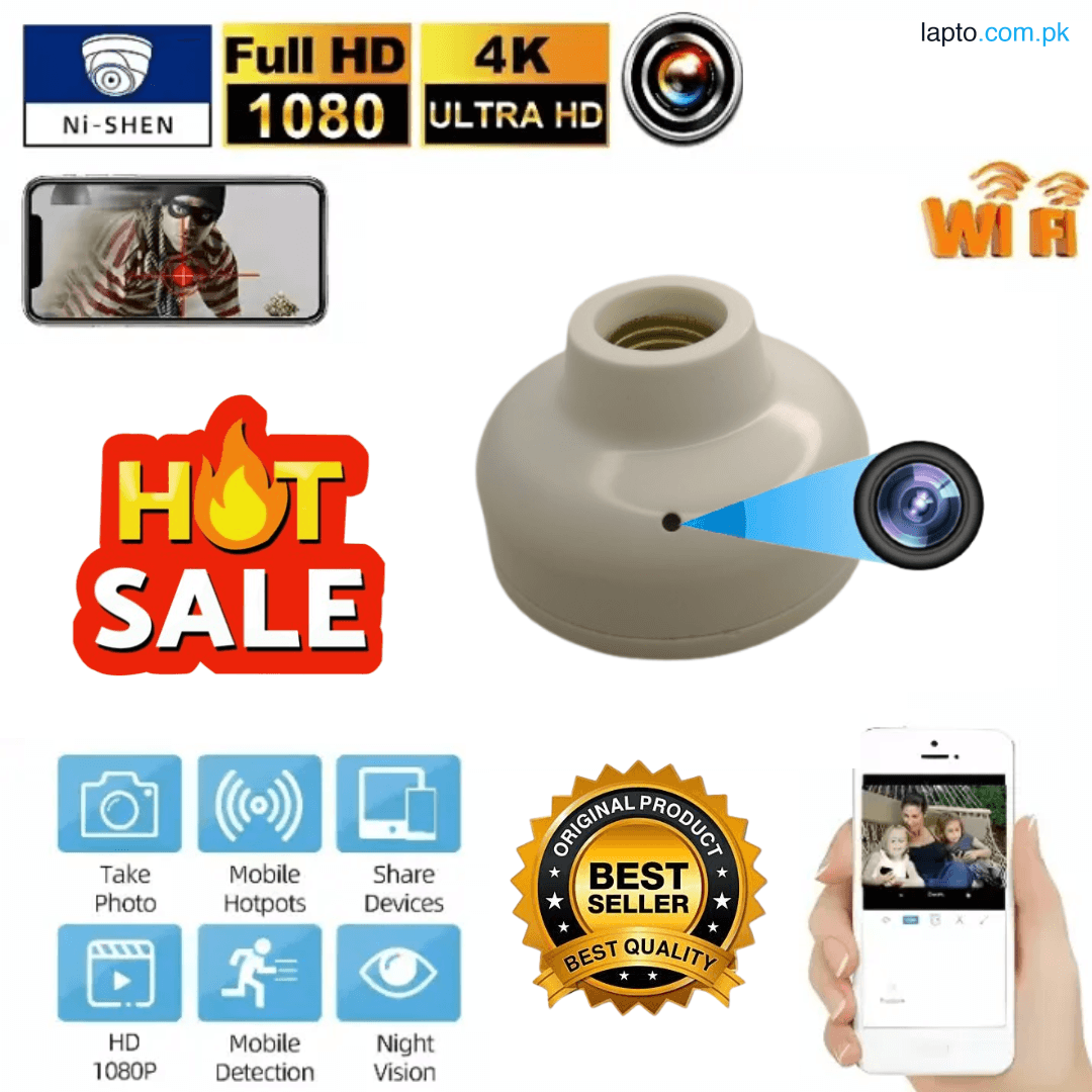 md cctv bulb holder Camera â€“ 1080P HD WiFi Wireless Camera with Night Vision, Voice Recorder, and Video Surveillance