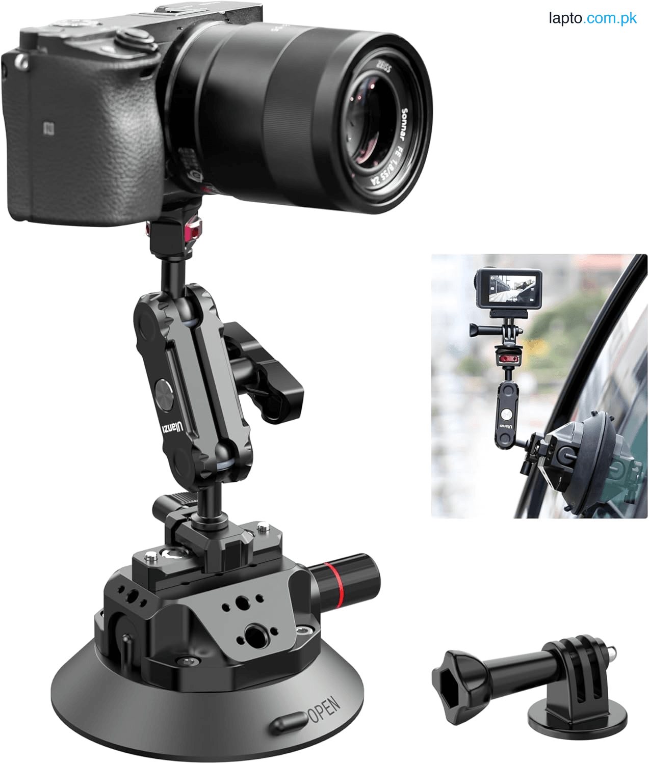 ULANZI SC-02 Suction Mount 4.5'', Magic Arm Bracket for DSLR Cameras Action Camera Video Shooting Filming, Compatible with DJI OSMO Pocket 3/Insta 360 x5/OSMO 360/Sony/Canon/Nikon/Xtra Action Cameras