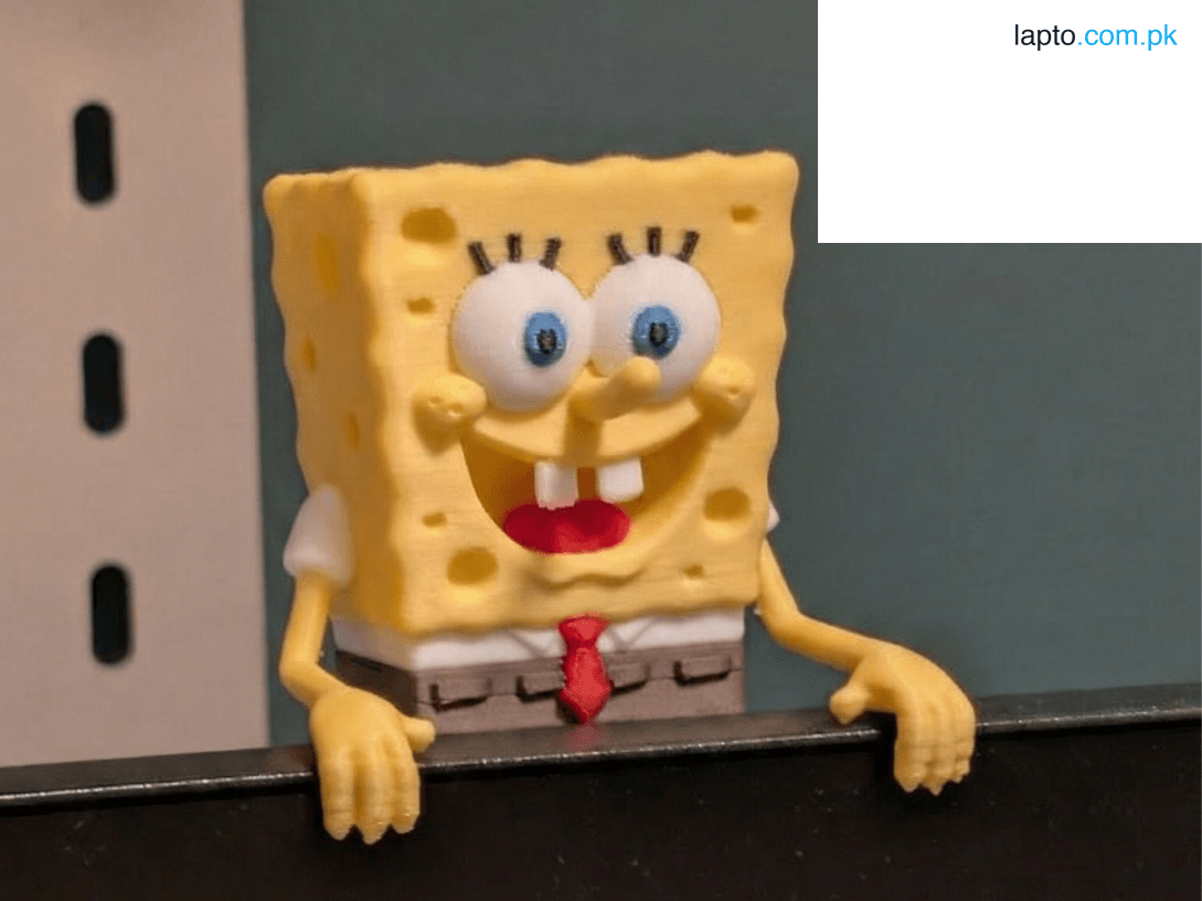 SpongeBob-Inspired Monitor Topper – Cute Cartoon Sea Character Desk Decor for Computer Screen, Office Setup, Gaming Station and Home Workspace