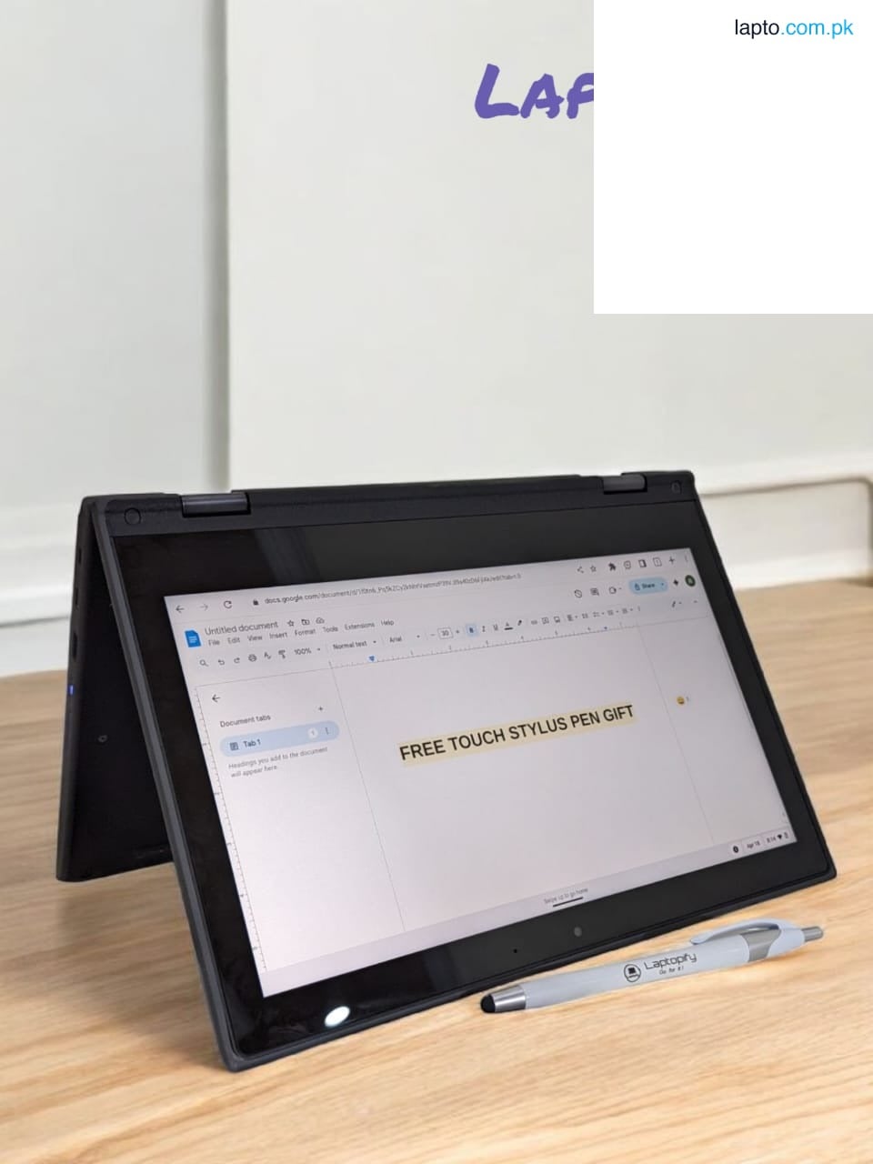 (Free Touch Pen) with Lenovo Chromebook 300e - 4GB Ram - 32GB SSD with Auto updates till 2027/2029