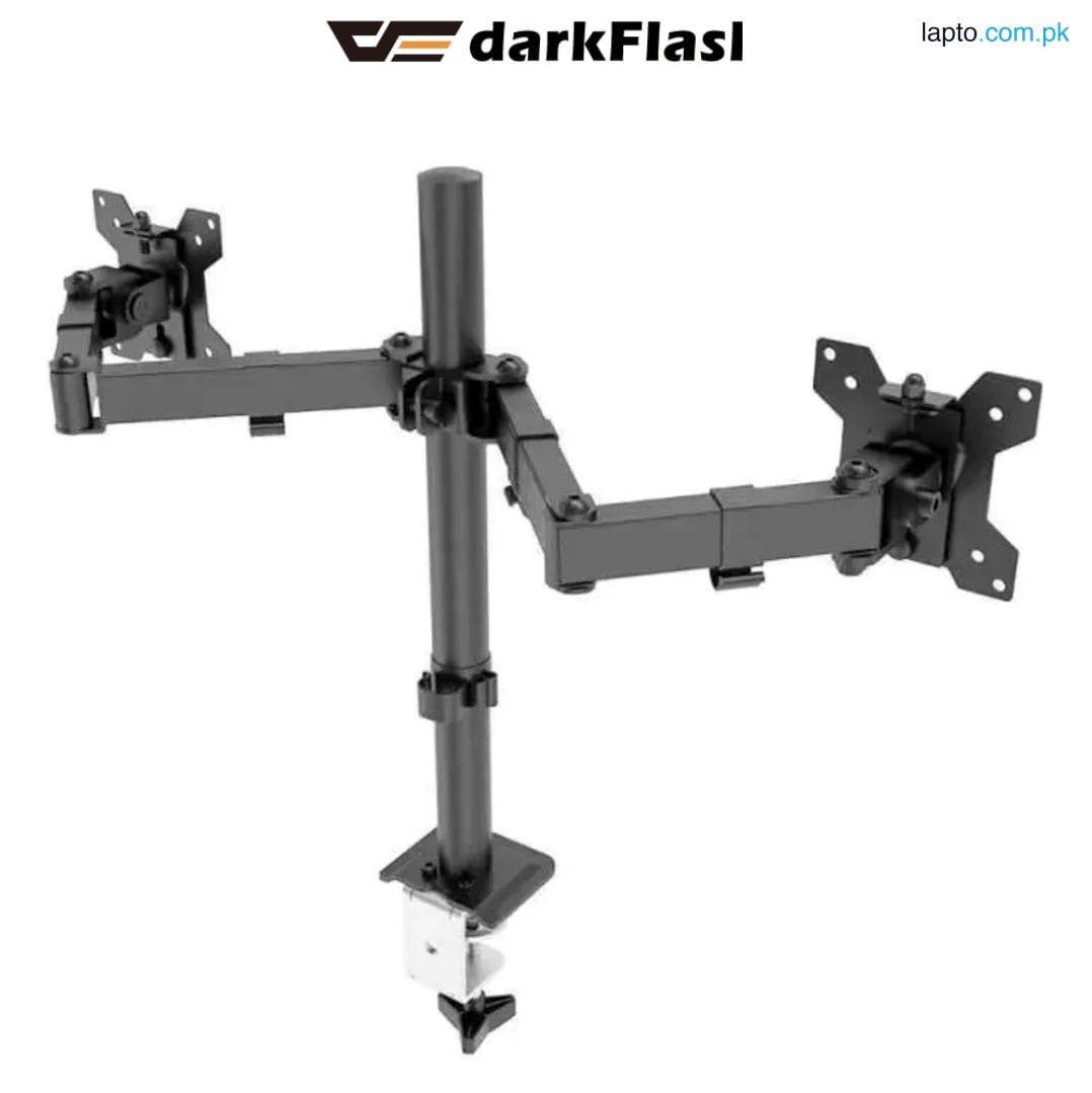 DarkFlash ATLAS-02 Dual Monitor Arm upto 8kg Per Arm VESA Mount Compatible