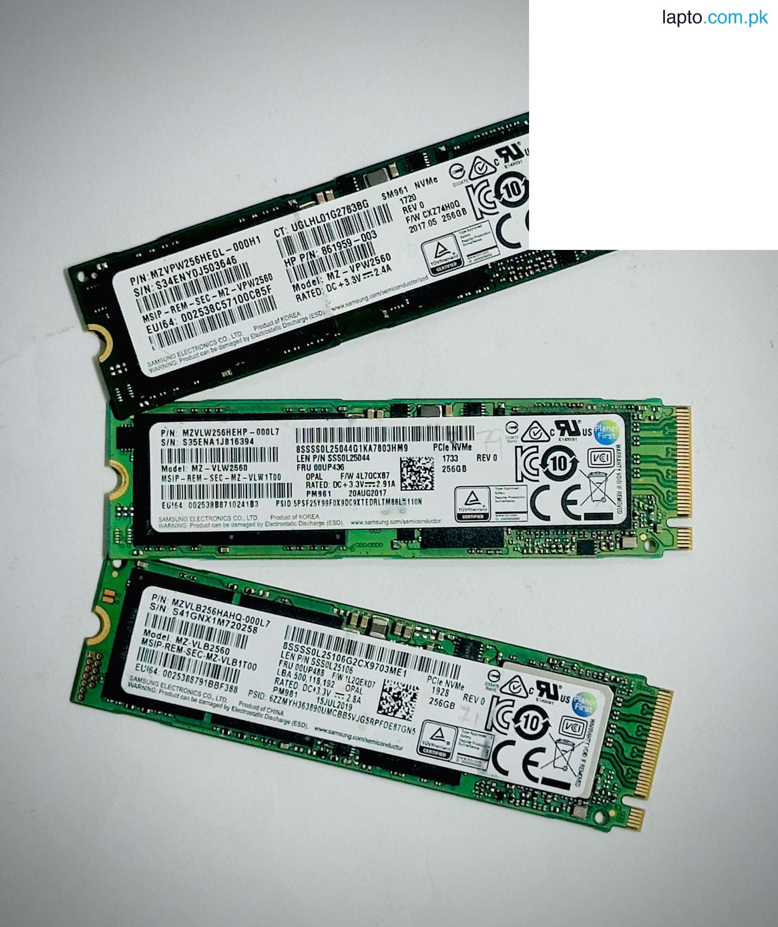 M.2 NVMe 256GB Mix Brands M2 PCIe NVMe Solid State Drive