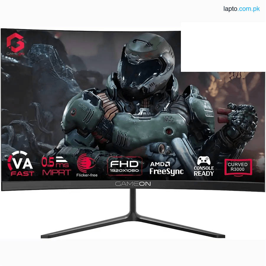 24 Inch Curved Gaming Monitor - 2K Full HD 75Hz Refresh Rate | Ultra Slim Design - Best for PC & Console Gaming - Fast Delivery
