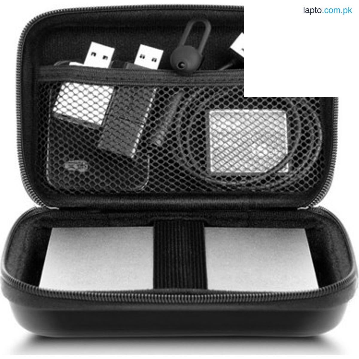 External Hard Drive Carrying Case WD HDD SSD Bag - Black