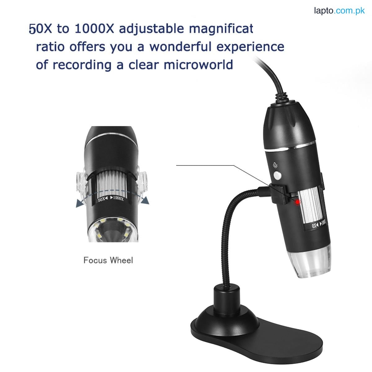 Digital Microscope 500X Portable 8 LED Light Adjustable Dimmer Practical Hand Held Microscope Computers Real-Time Video Inspection Magnification Digital Zoom Microscope Camera
