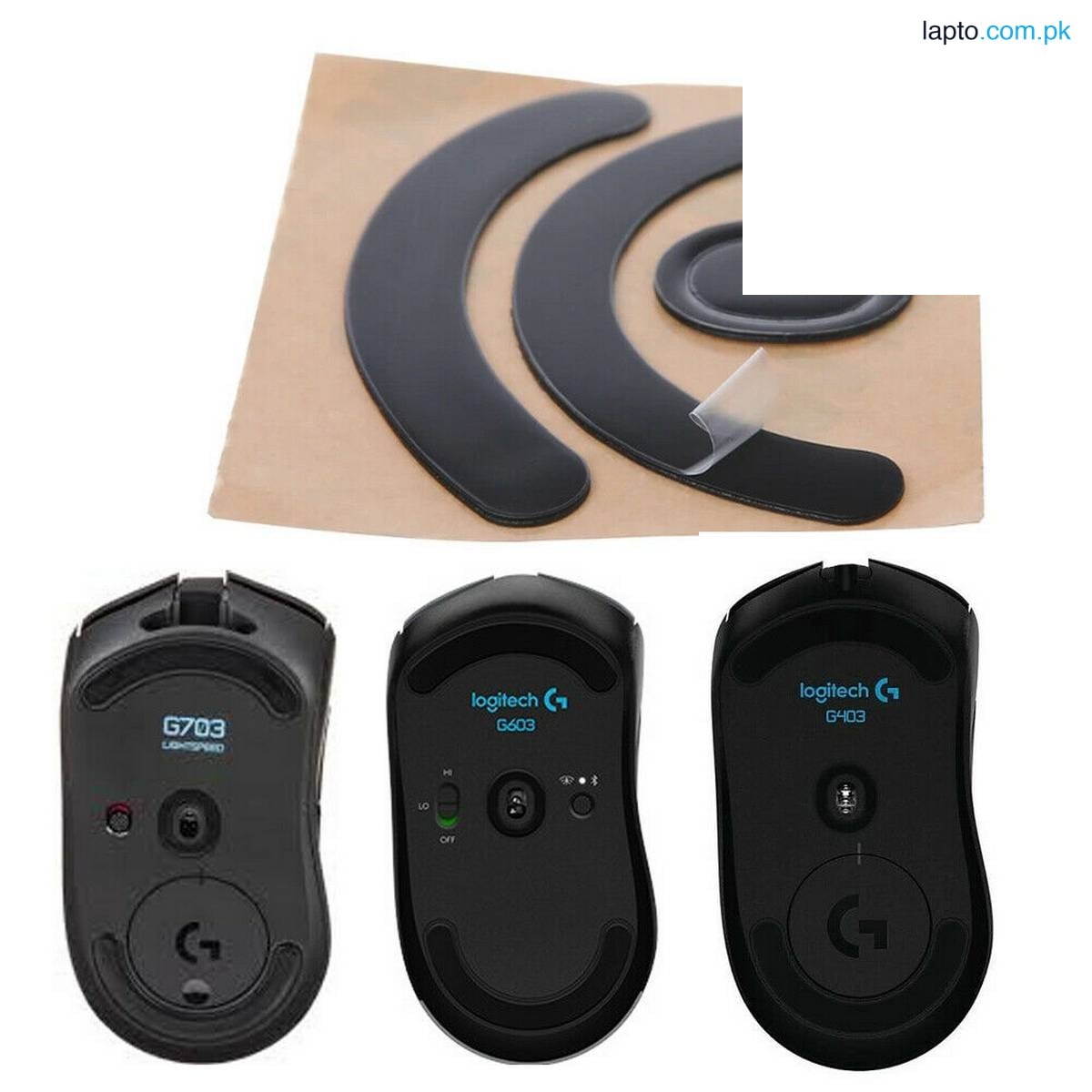 Logi-tech G403 G603 G703 Gaming Mouse Replacement Pads Mice Skates Mouse Feet – Black (Mouse Not Included)