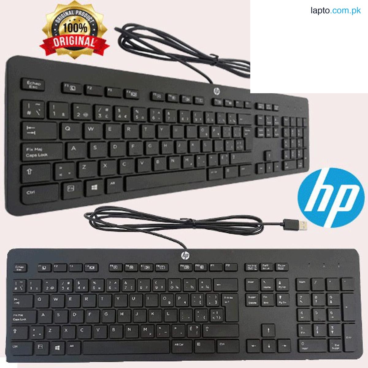 1x HP Wired USB Slim Business Keyboard