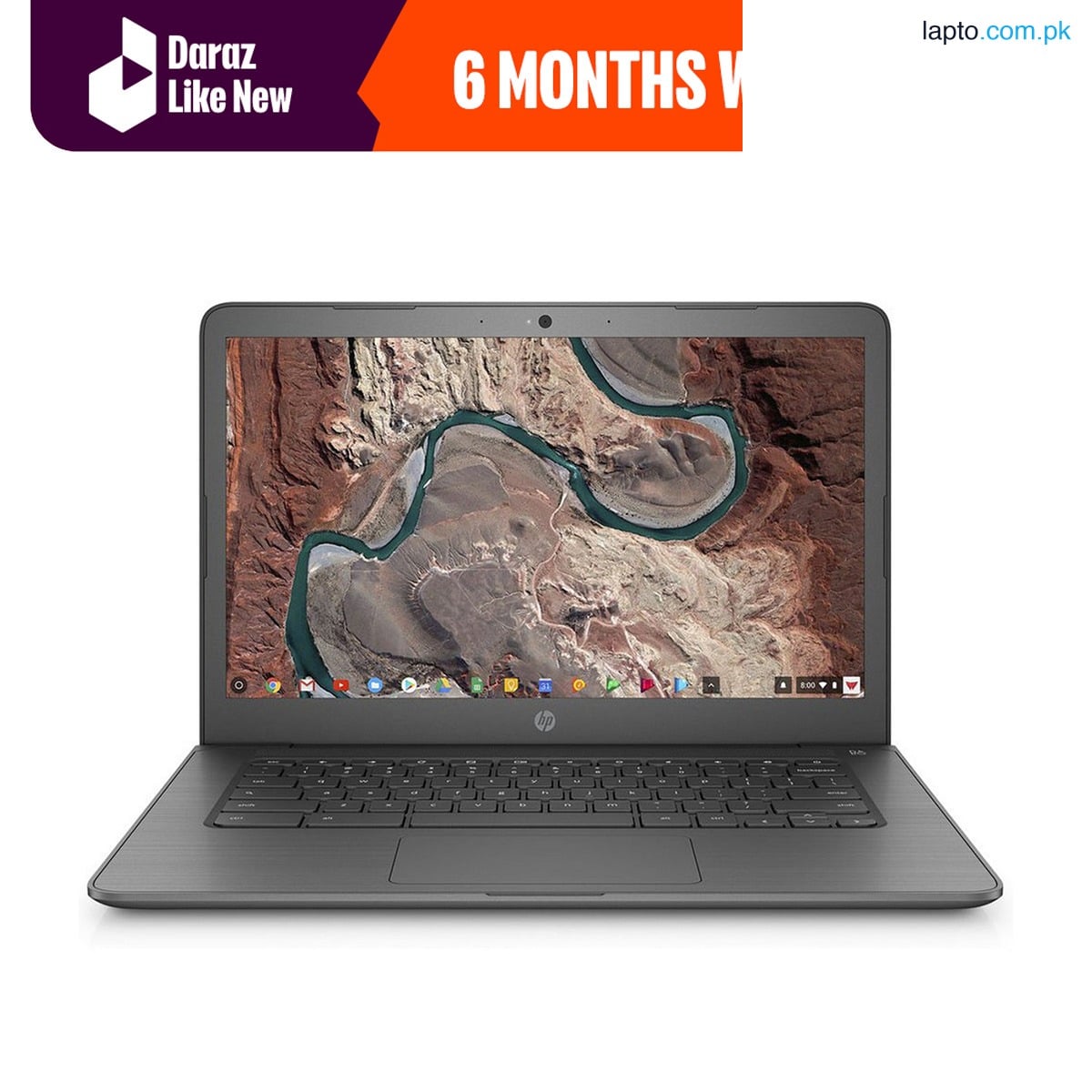 HP Chromebook 14-inch Laptop with 180-Degree Hinge - AMD A4-9120 RADEON R4 - 5 Computer Cores Processor - 4 GB DDR4 SDRAM - 32 GB eMMC Storage - Chrome OS (14-db0030nr, Graphite Grey) Play Store