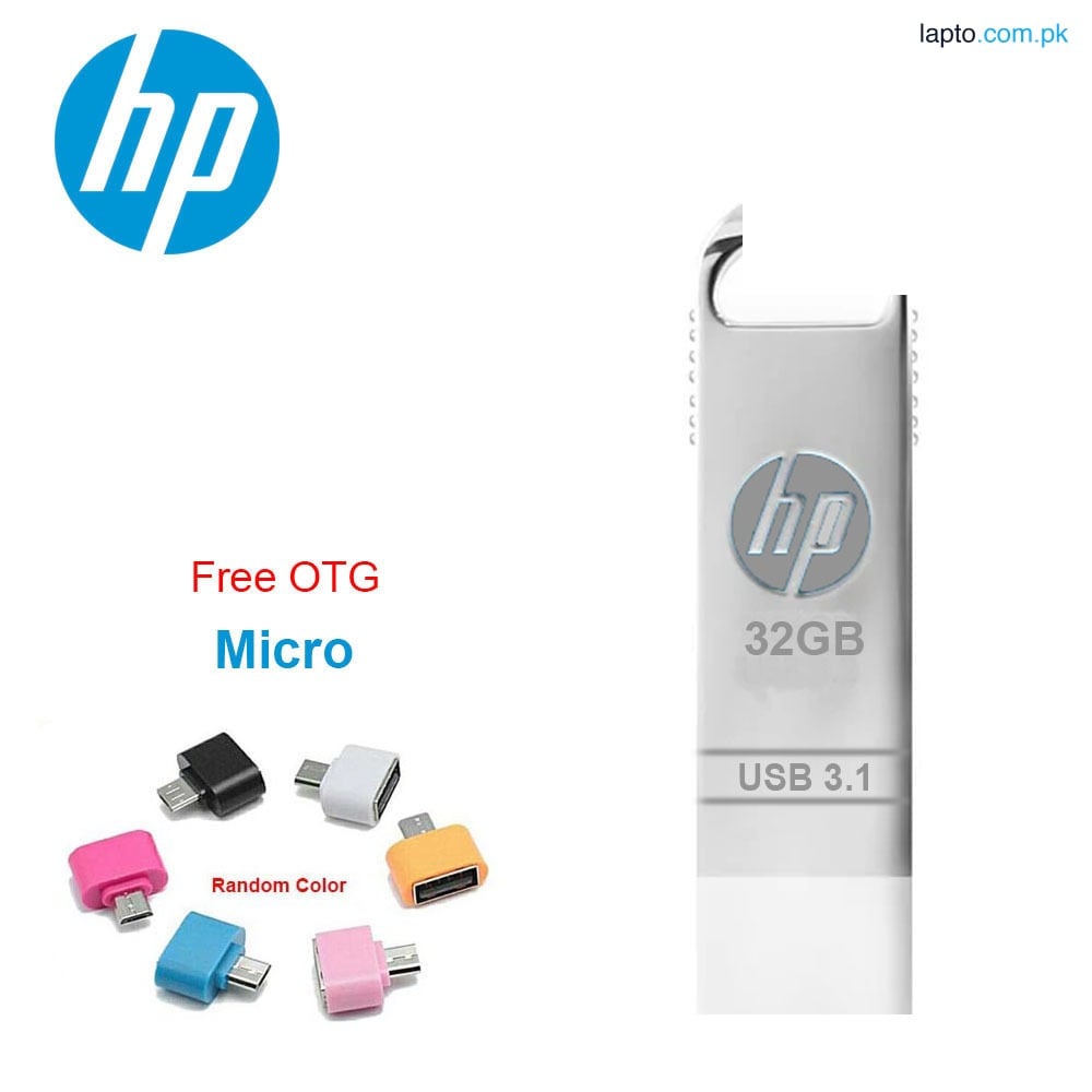 With 6 Month Warranty Card HP USB Drive Metal -16GB 32GB 64GB + OTG Adapter