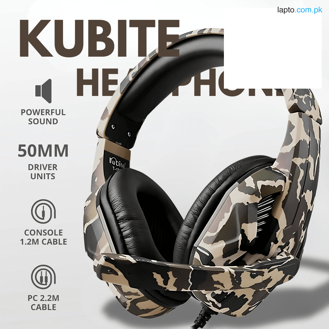 PRO Gaming Headphones By KONIX for Gaming PC Xbox One, PS4, PS5, Bass Surround and Noise Cancelling with Flexible Mic, 3.5mm Wired Adjustable for Laptop, PC, Smartphones With Free PC Converter By ABID STORE