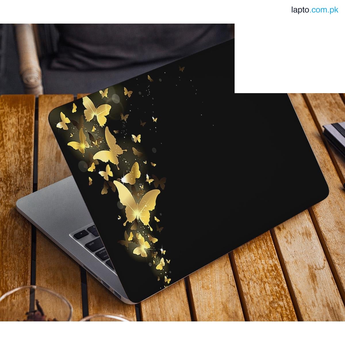 golden-butterflies--preview laptop back vinyl skin sticker 12 13 14 15 15.6 inch size for all laptop skin sticker