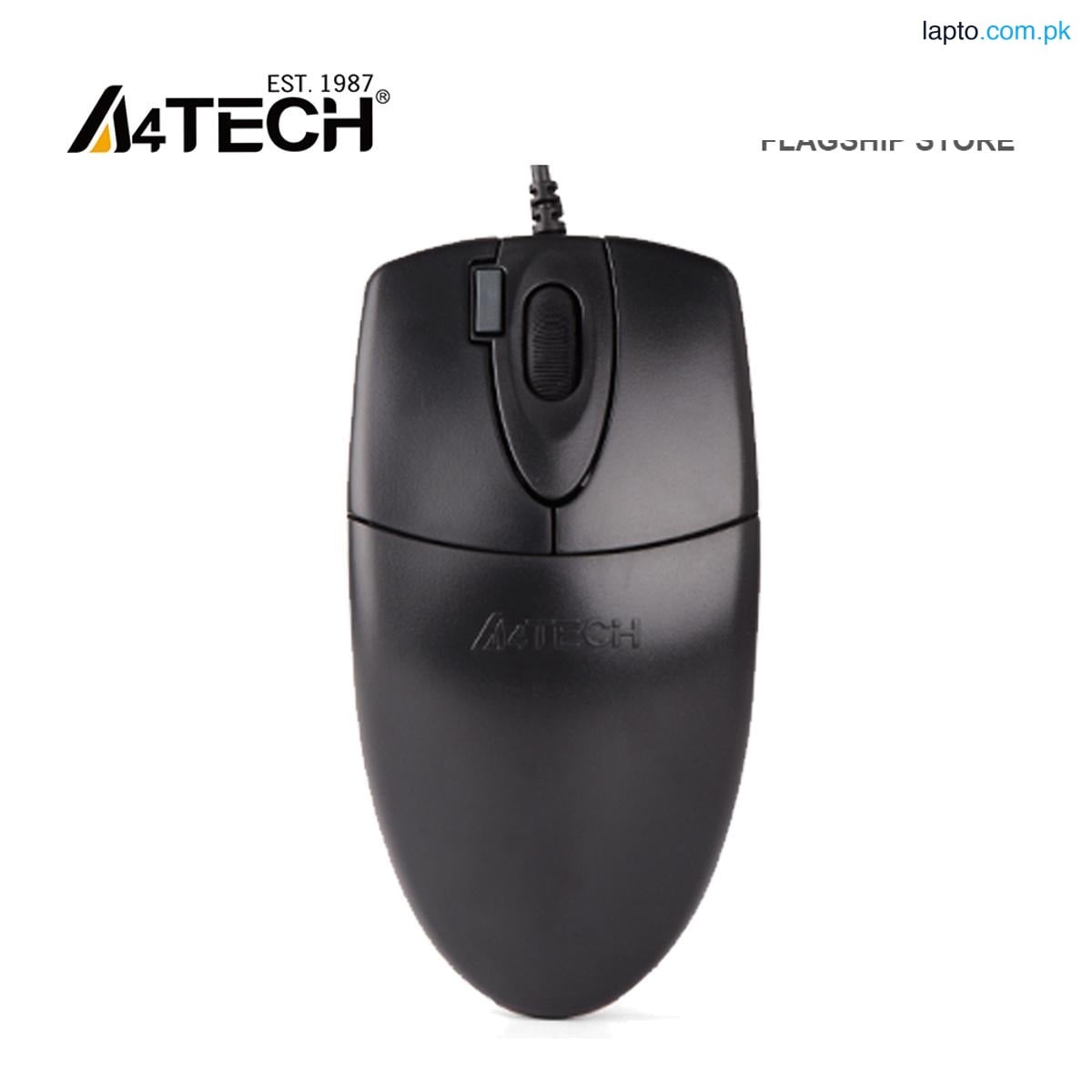 A4Tech OP-620D Wired Optical Mouse - 2x Click Button - 1200 DPI - For PC, Laptop - Regular Clicks - Black