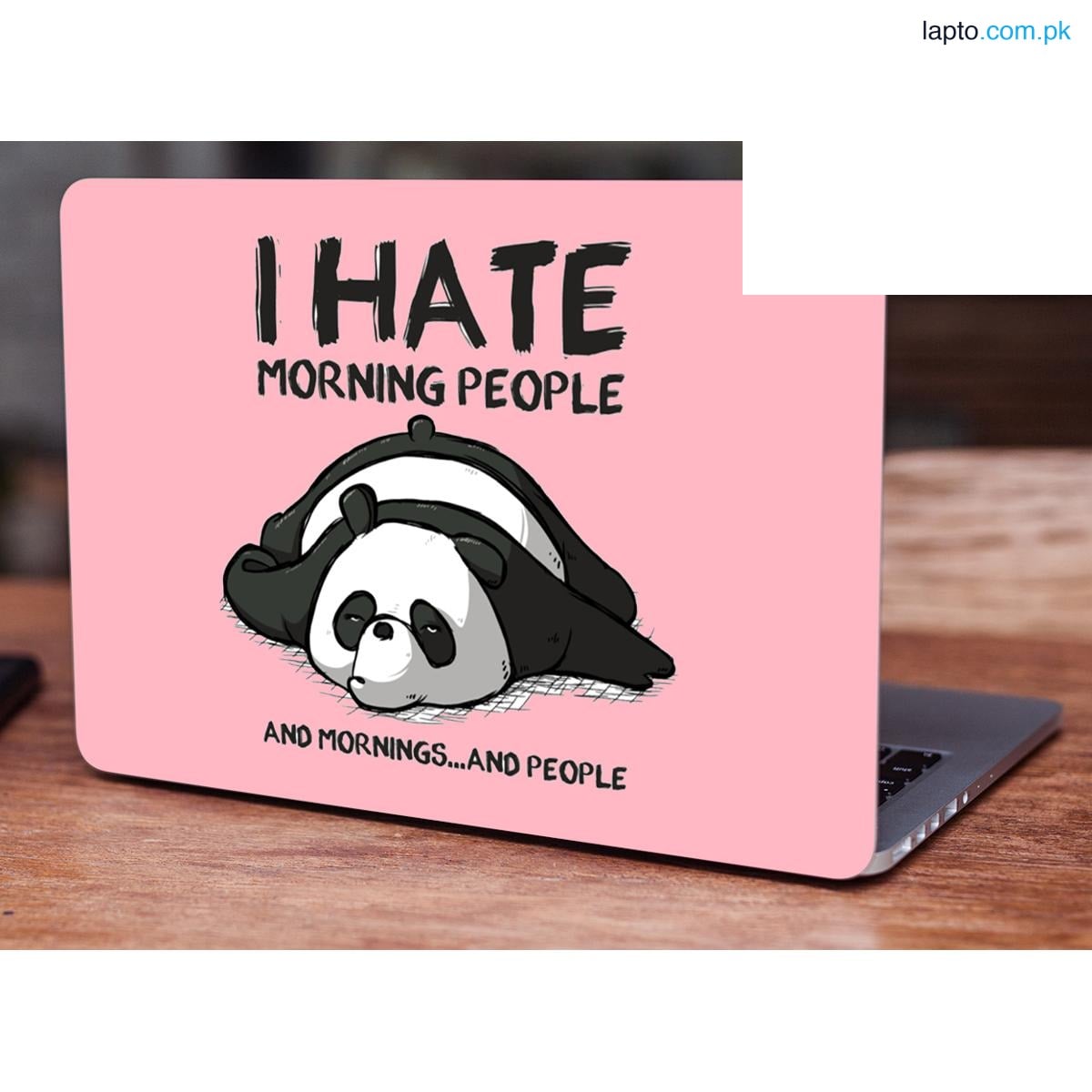 I hate morning people, Sleeping Panda Laptop Skin Vinyl Sticker Decal, 12 13 13.3 14 15 15.4 15.6 inch Laptop Skin Sticker Cover Art Decal Protector Fits All Laptops