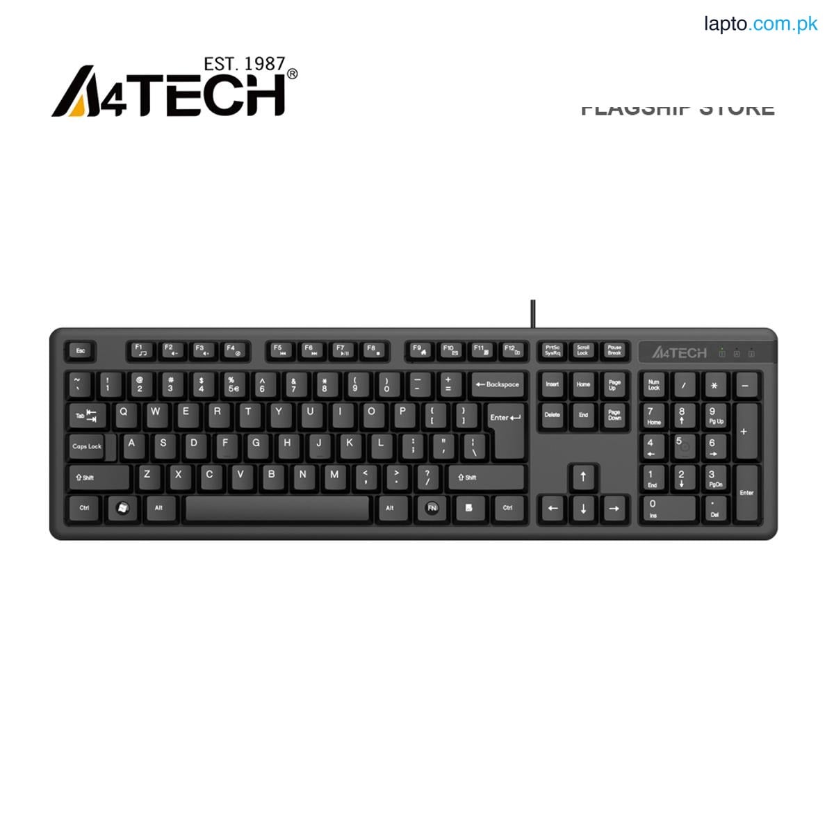 A4Tech KK-3 Keyboard - Multimedia FN Keyboard- USB - Black